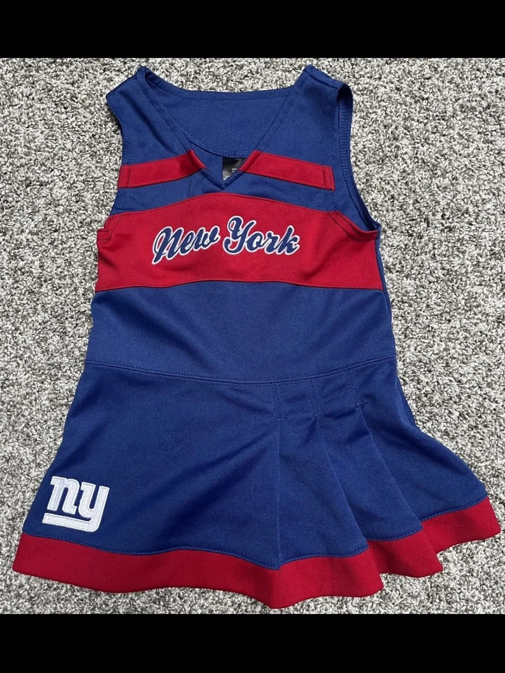 NFL New York Giants Baby Cheer Outfit Bundle Dress & Turtleneck 18M